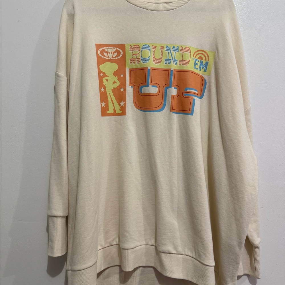 Disney Cream Top with Multicolor Design